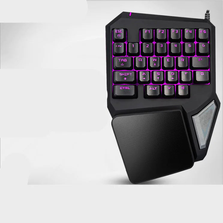 Mini Teclado Gamer de Mano Izquierda para Juegos Competitivos