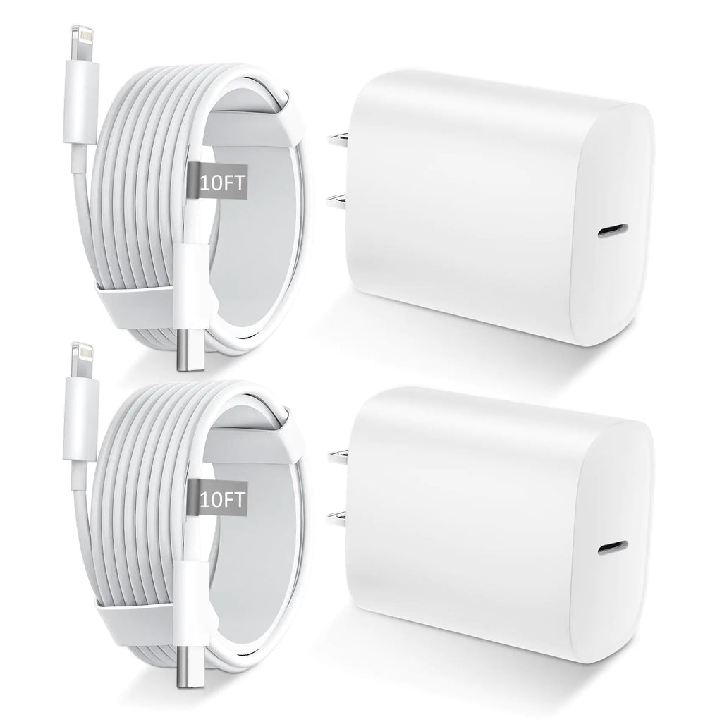 Cargador Rápido para Phone 14 13 12 11, Cable Lightning de Carga Rápida de 10FT con Bloque Cargador USB C de 20W para iPhone 14/14 Pro Max/13/13 Pro Max/12/12 Pro Max/11/11Pro/XS/Max/XR/X,iPad