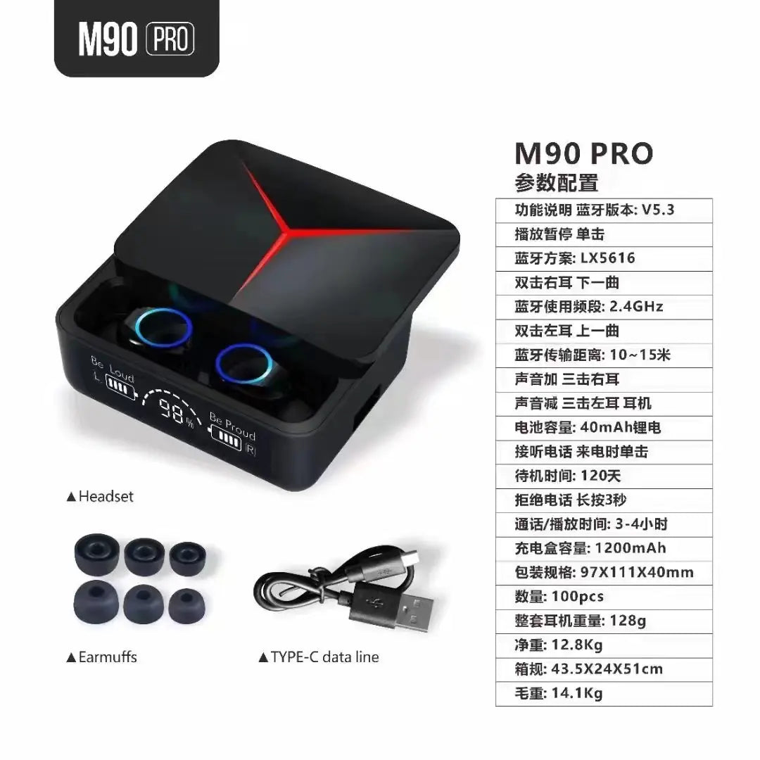 F9-5C TWS Bluetooth Gaming Earbuds with Display