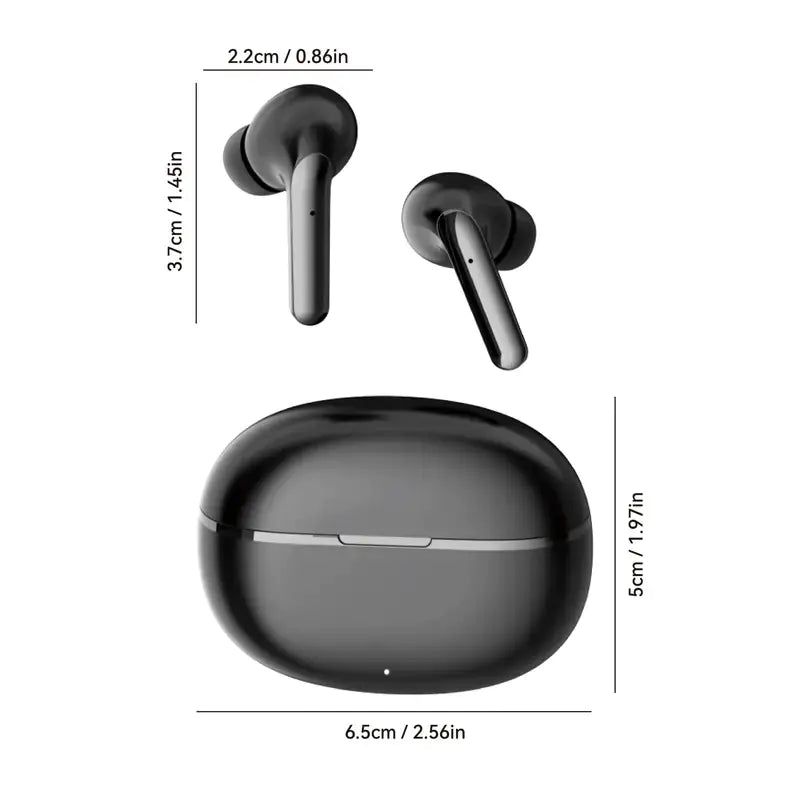 Wireless Earbuds with Touch Control and Built-in Mic