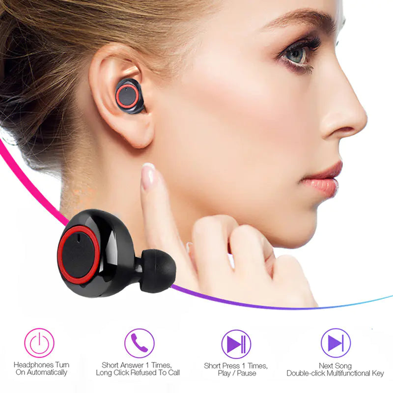 Waterproof Wireless Bluetooth Headphones for Sports